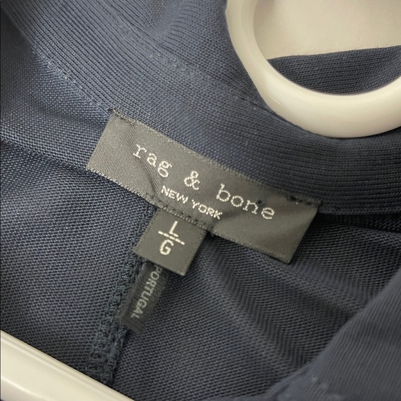 Rag & Bone Navy Rower polo Midi Dress size large - Picture 8 of 14